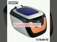 ৪২ কিলোহার্টজ হাউজিং ডিজিটাল আল্ট্রাসোনিক ক্লিনার ফর জুয়েলারি ওয়াচ ৫ চক্র টাইমার সহ