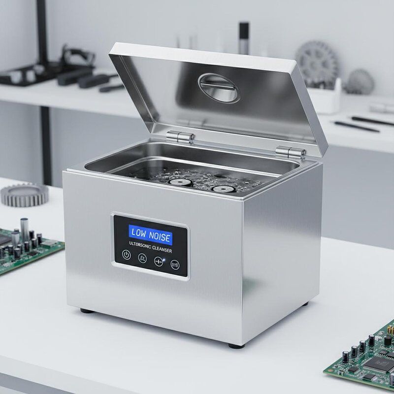 বিভিন্ন শিল্পে পরিষ্কারের জন্য ডিজাইন করা স্টেইনলেস স্টীল ট্যাঙ্ক সহ নিম্ন গোলমাল স্তরের টেবিলটপ আল্ট্রাসোনিক ক্লিনার